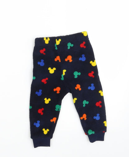 Primark Baby Multicoloured Animal Print 100% Polyester Jogger Leggings Size 9-12 Months   - Waist 16in; Inside  leg 8in