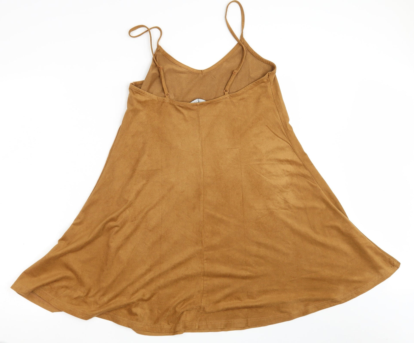New Look Womens Brown  Polyester A-Line  Size 8  V-Neck