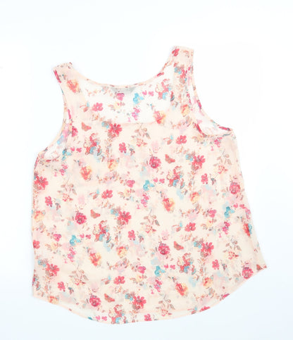 Womens UK Size 14 Internacionale Pink Basic Blouse