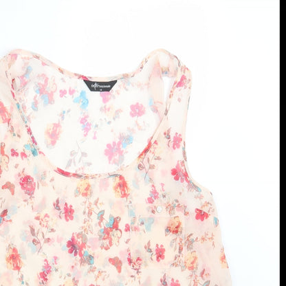 Womens UK Size 14 Internacionale Pink Basic Blouse