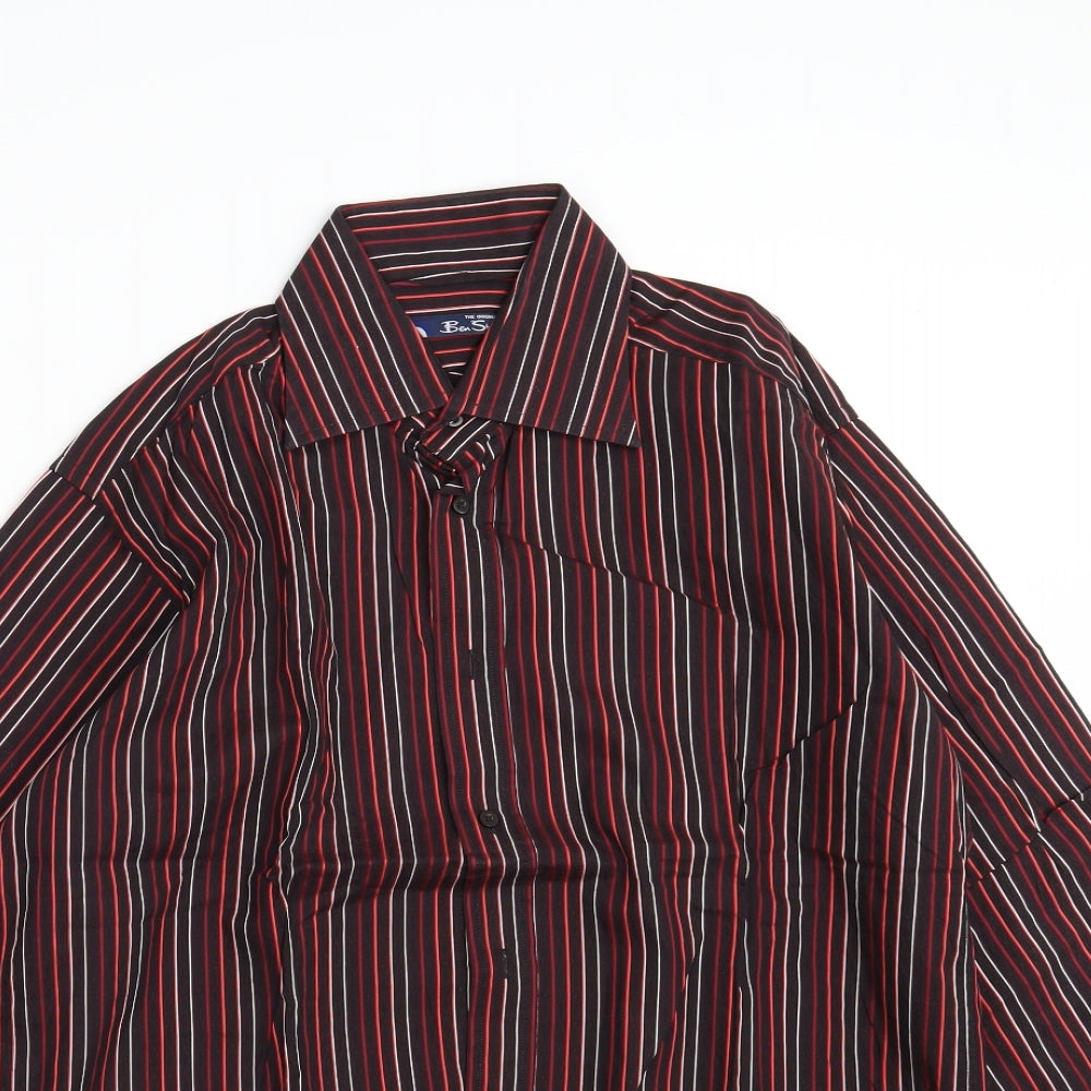 Mens UK Size 15 Ben Sherman Multicoloured  Button-Up Long Sleeve Casual Shirt