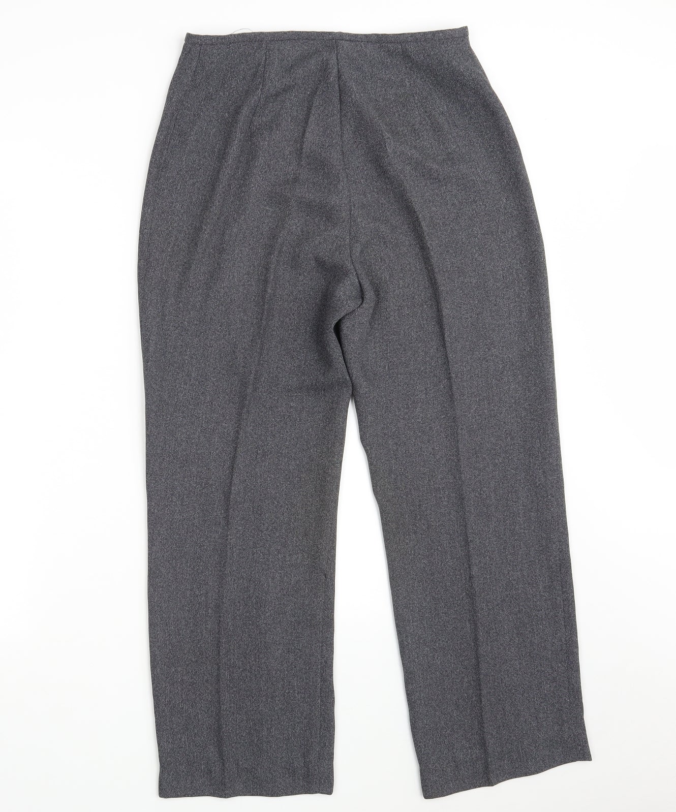 Womens UK Size 10 Preworn Regular Fit Cropped Grey Trousers