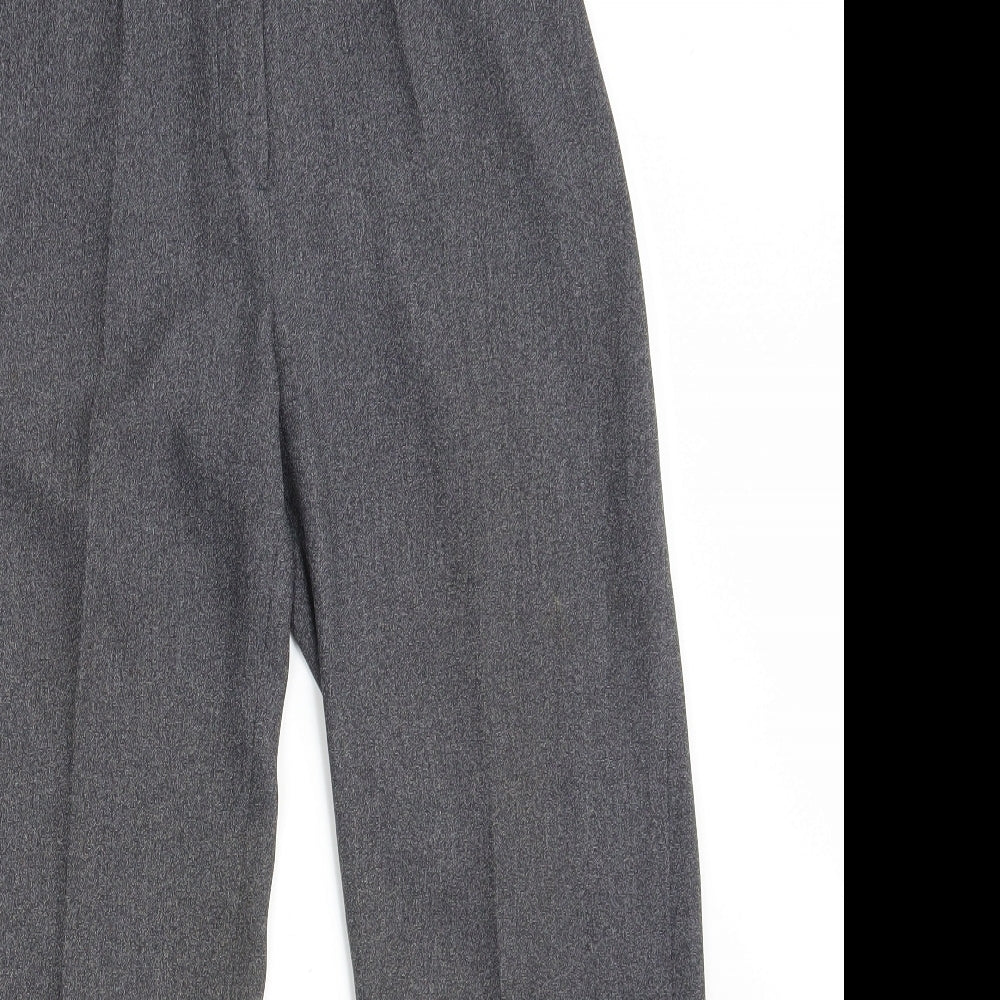 Womens UK Size 10 Preworn Regular Fit Cropped Grey Trousers