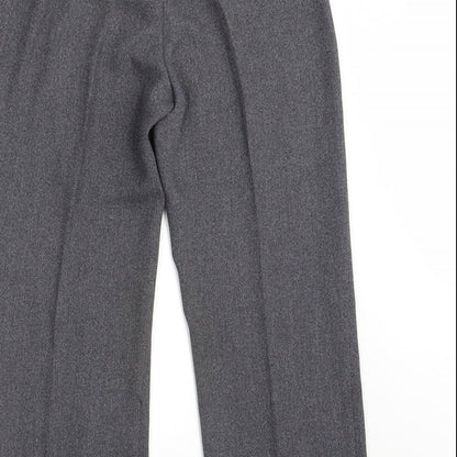 Womens UK Size 10 Preworn Regular Fit Cropped Grey Trousers