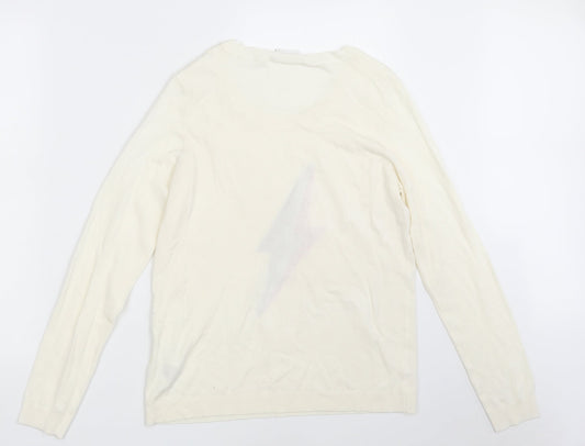 Womens UK Size L VILA Ivory Pullover Jumper