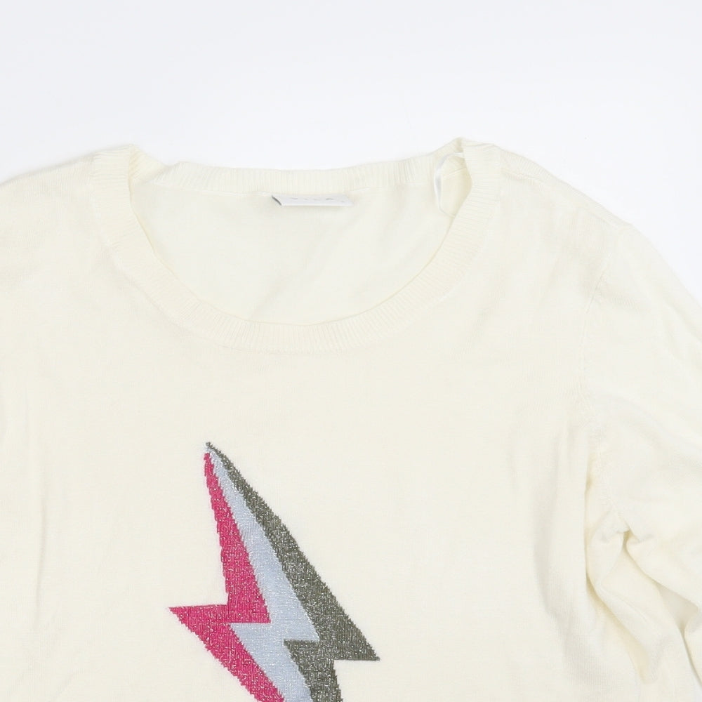 Womens UK Size L VILA Ivory Pullover Jumper