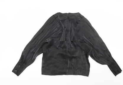 VIVI Womens Black  Polyester Basic Blouse Size XL Round Neck