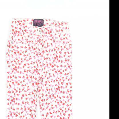 Frendz Girls Pink  Cotton Skinny Jeans Size 5-6 Years  Regular