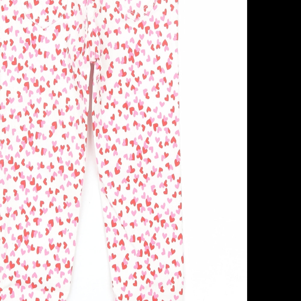 Frendz Girls Pink  Cotton Skinny Jeans Size 5-6 Years  Regular