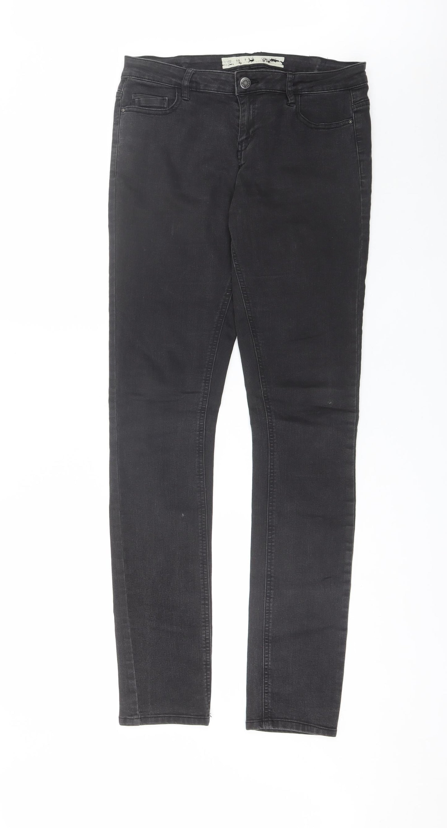 Denim Co Womens Black  Cotton Skinny Jeans Size 12 L33 in Regular