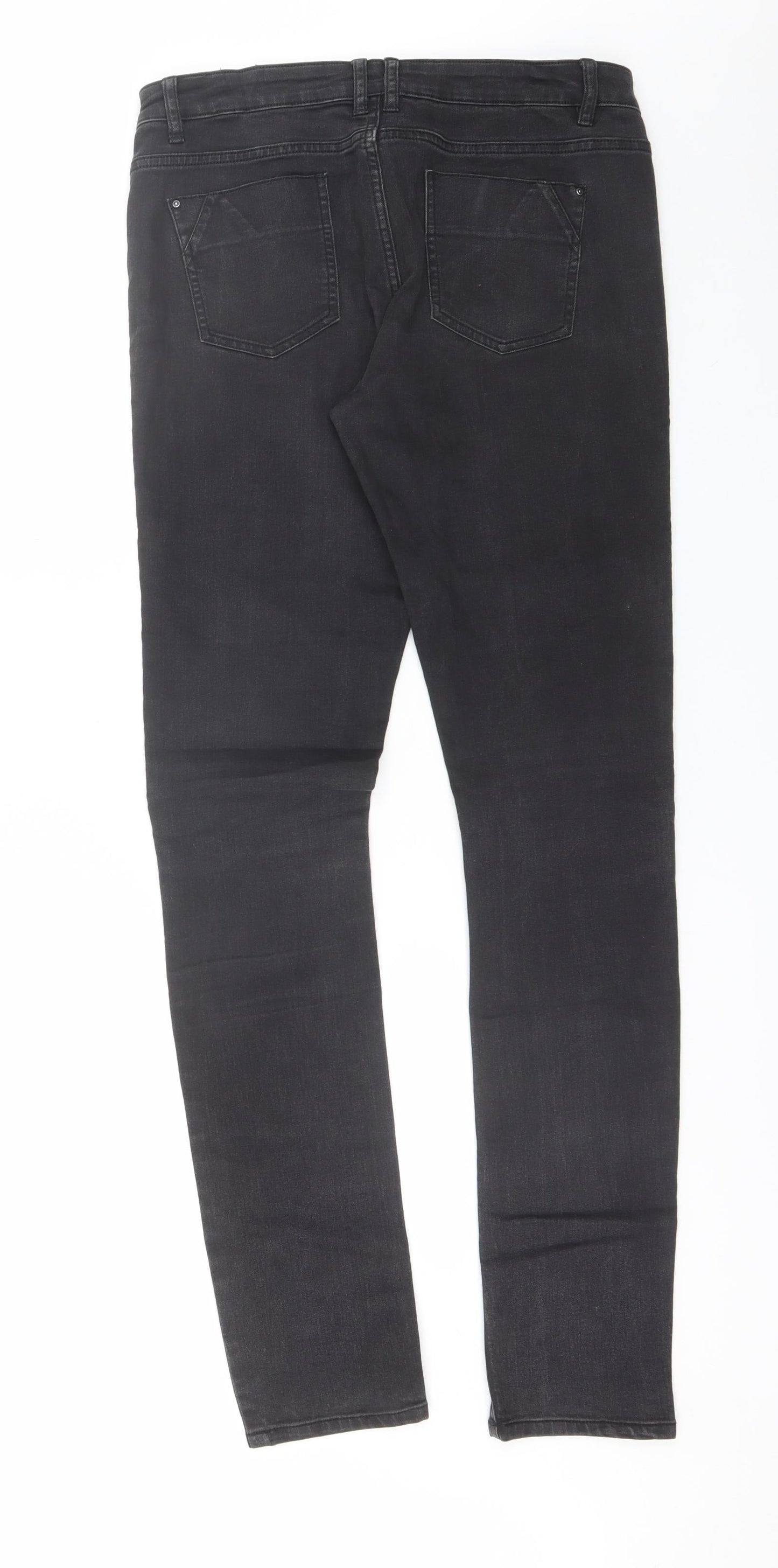 Denim Co Womens Black  Cotton Skinny Jeans Size 12 L33 in Regular