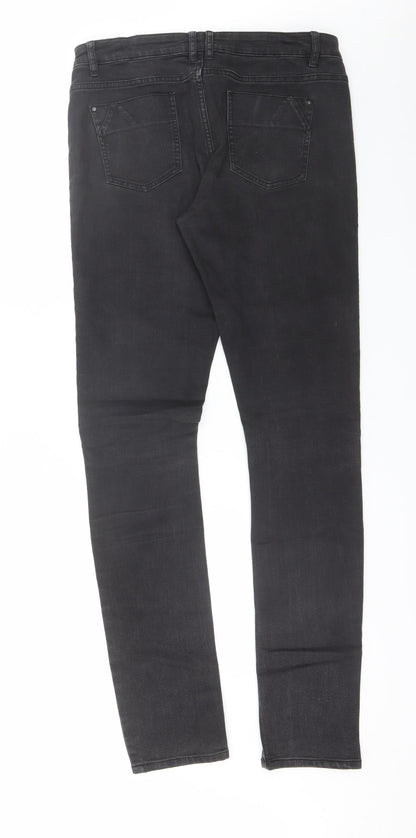 Denim Co Womens Black  Cotton Skinny Jeans Size 12 L33 in Regular