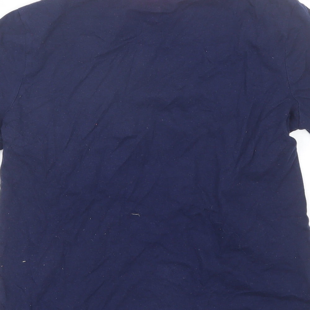 Gap Boys Blue  Cotton Basic T-Shirt Size 10-11 Years Round Neck  - USA