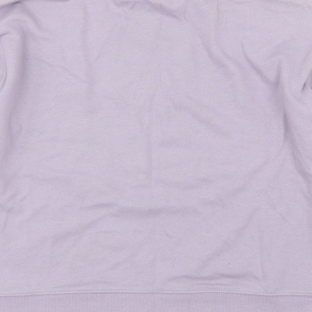 Divided Womens Purple Round Neck  Cotton Pullover Jumper Size S