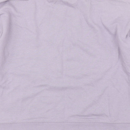 Divided Womens Purple Round Neck  Cotton Pullover Jumper Size S