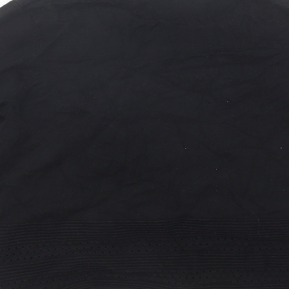 TU Womens Black V-Neck  Viscose Cardigan Jumper Size 10