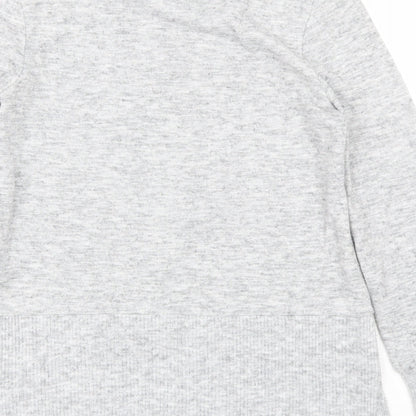 George Womens Grey Round Neck  Polyester Pullover Jumper Size S
