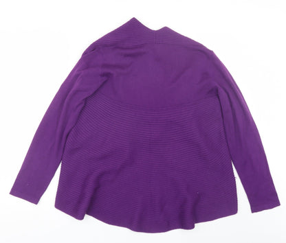 Womens UK Size M Preworn Purple Cardigan Jumper