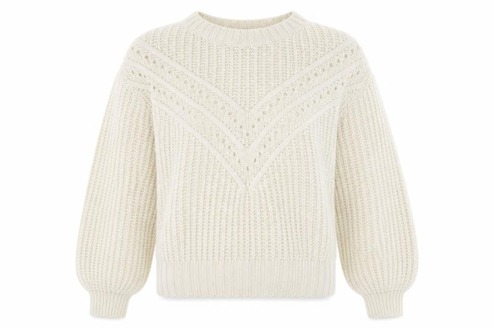 Womens UK Size S NEXT White Pullover Jumper