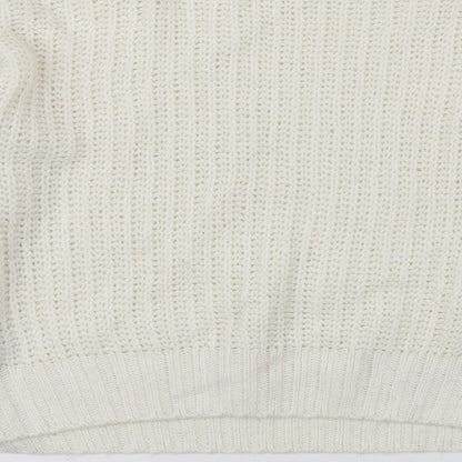 Womens UK Size S NEXT White Pullover Jumper