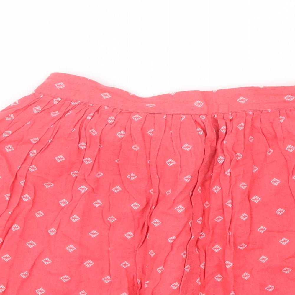 F&F Girls Red  Cotton A-Line Skirt Size 12-13 Years  Regular
