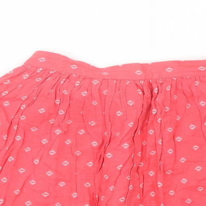 F&F Girls Red  Cotton A-Line Skirt Size 12-13 Years  Regular