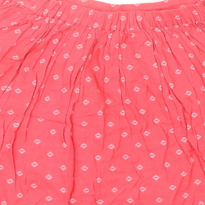 F&F Girls Red  Cotton A-Line Skirt Size 12-13 Years  Regular