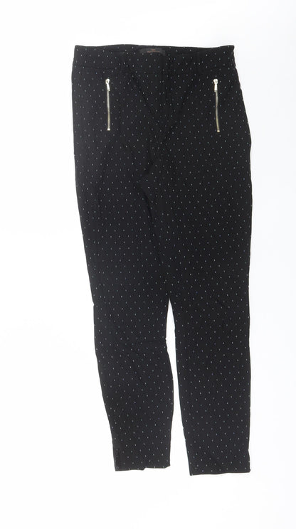 Womens UK Size 8 NEXT Regular Fit Capri Black Trousers