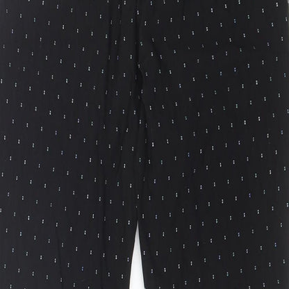 Womens UK Size 8 NEXT Regular Fit Capri Black Trousers