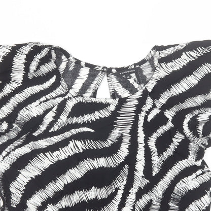 Womens UK Size 10 Peacocks Black Basic Blouse