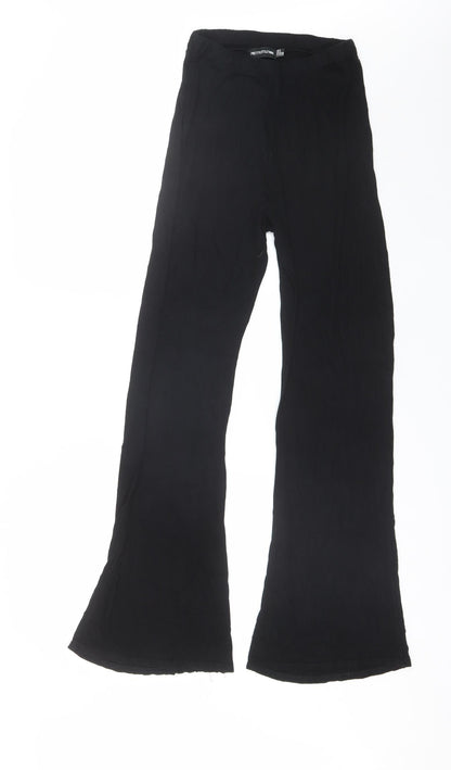 Womens UK Size 8 PRETTYLITTLETHING Regular Fit  Black Trousers