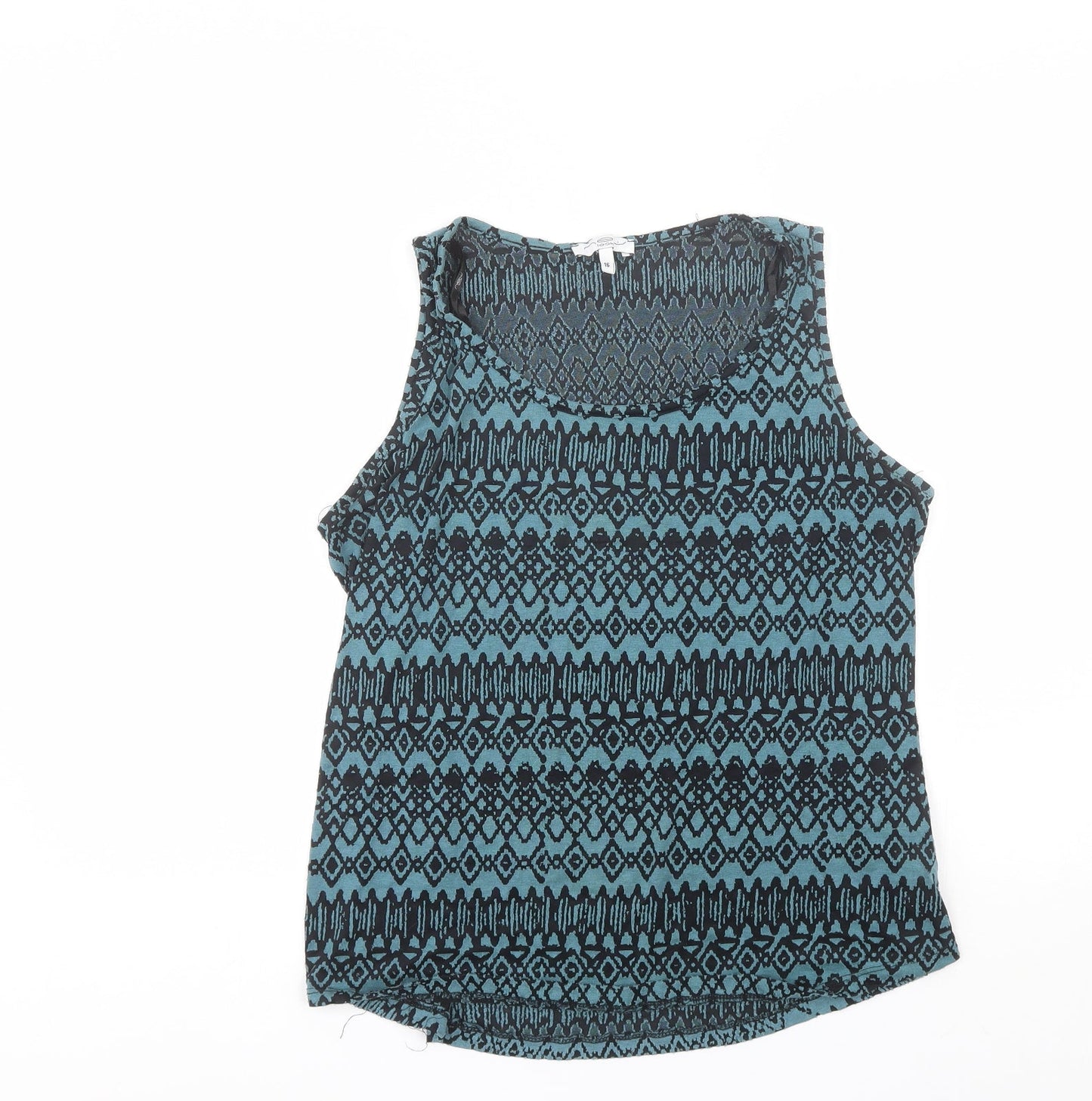 Womens UK Size 16 New Look Blue Basic Blouse