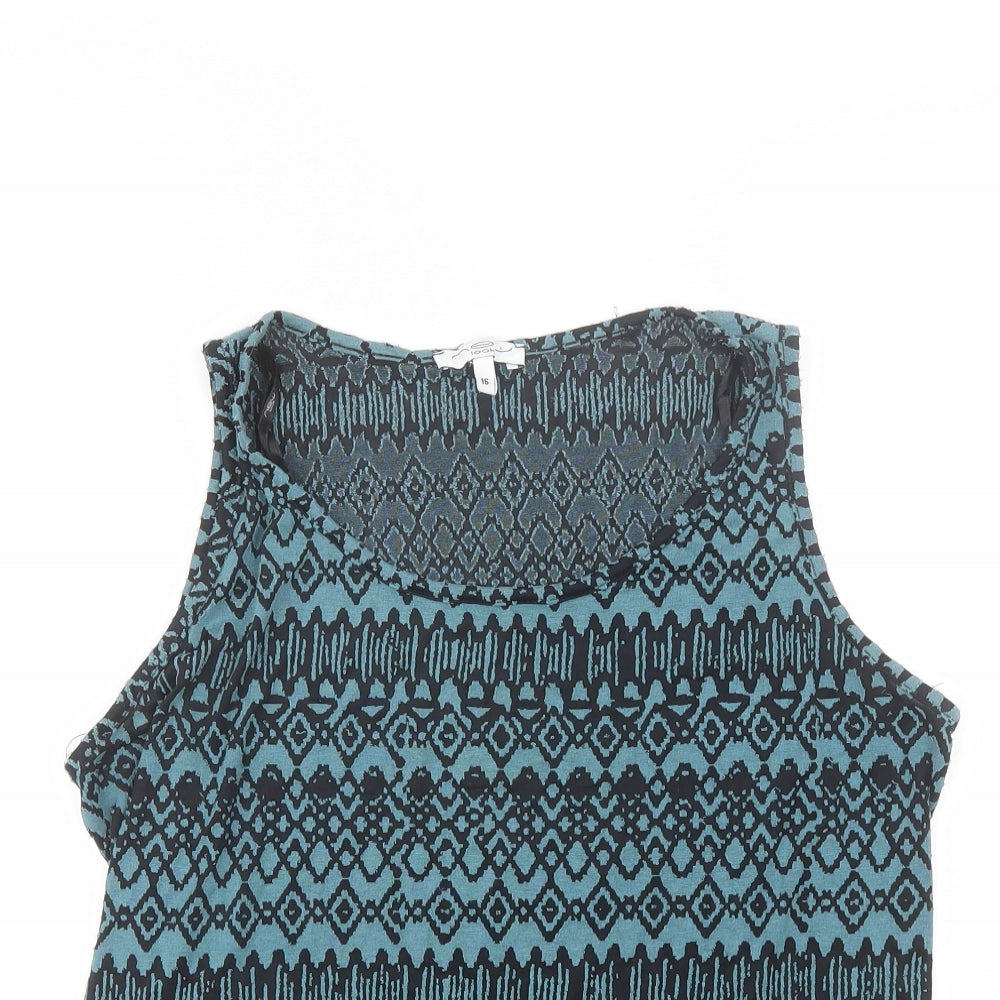 Womens UK Size 16 New Look Blue Basic Blouse
