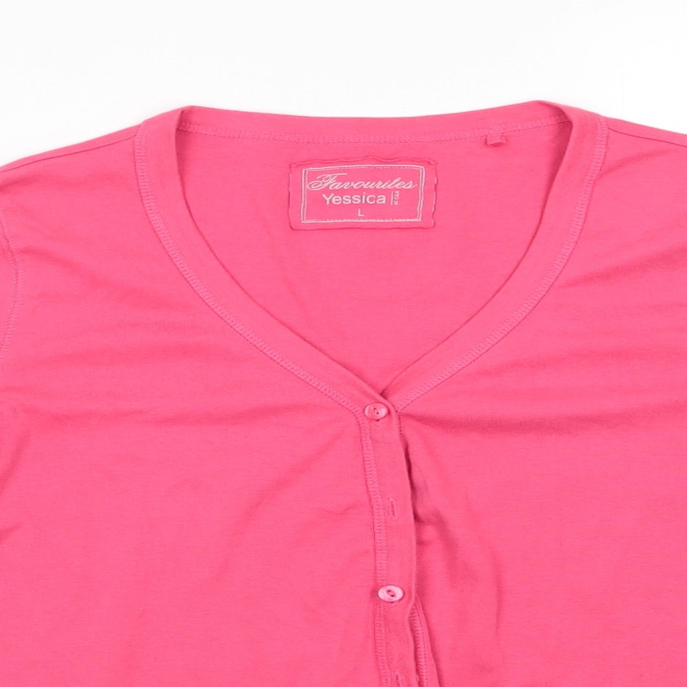 Womens UK Size L Yessica Pink Tunic T-Shirt