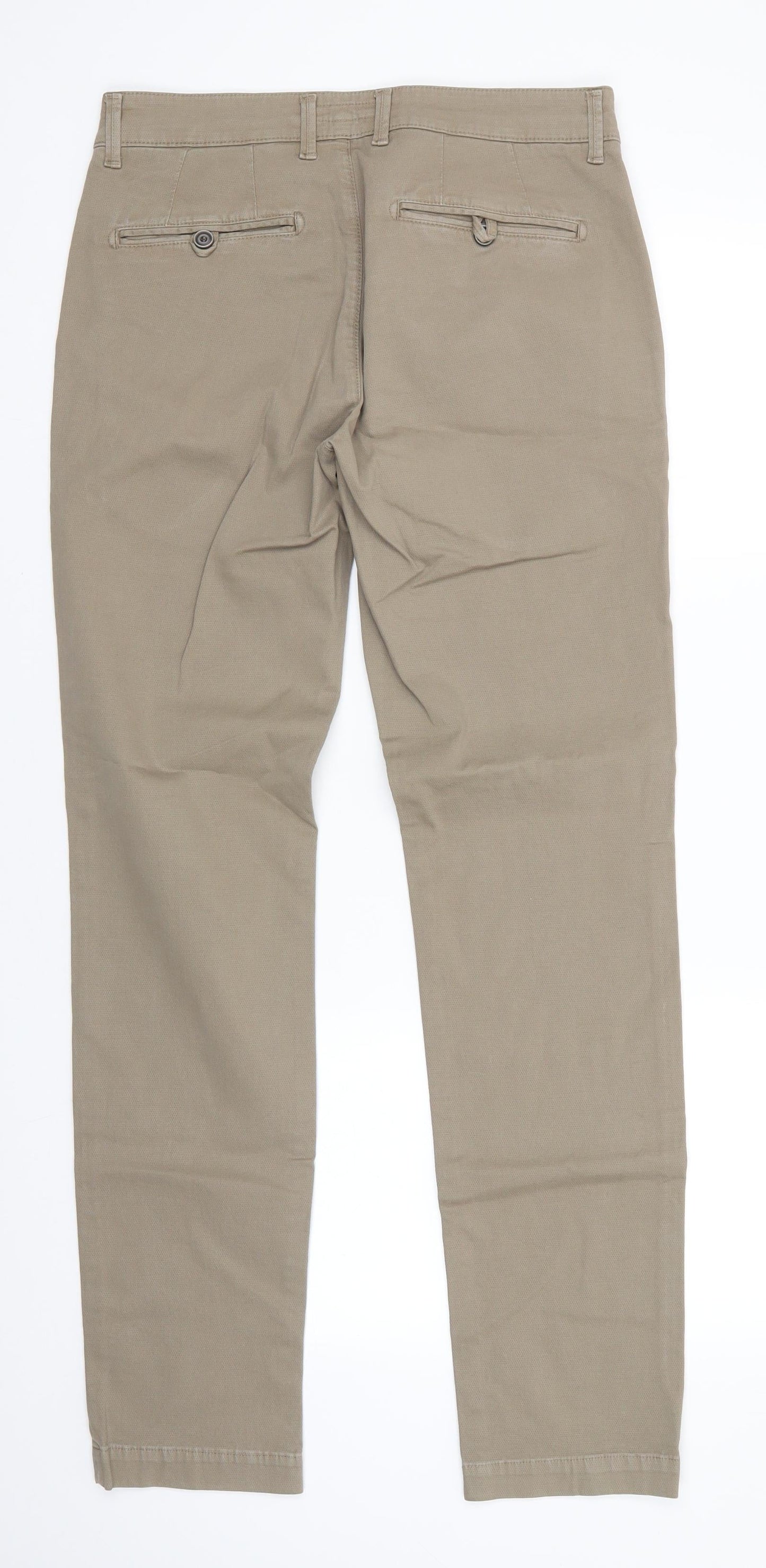 Mens UK Size 32 in Sirmoney Regular Fit Chino Green Trousers