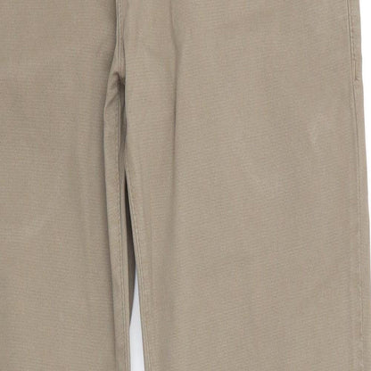 Mens UK Size 32 in Sirmoney Regular Fit Chino Green Trousers