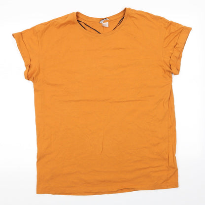 Womens UK Size L Divided Gold Basic T-Shirt