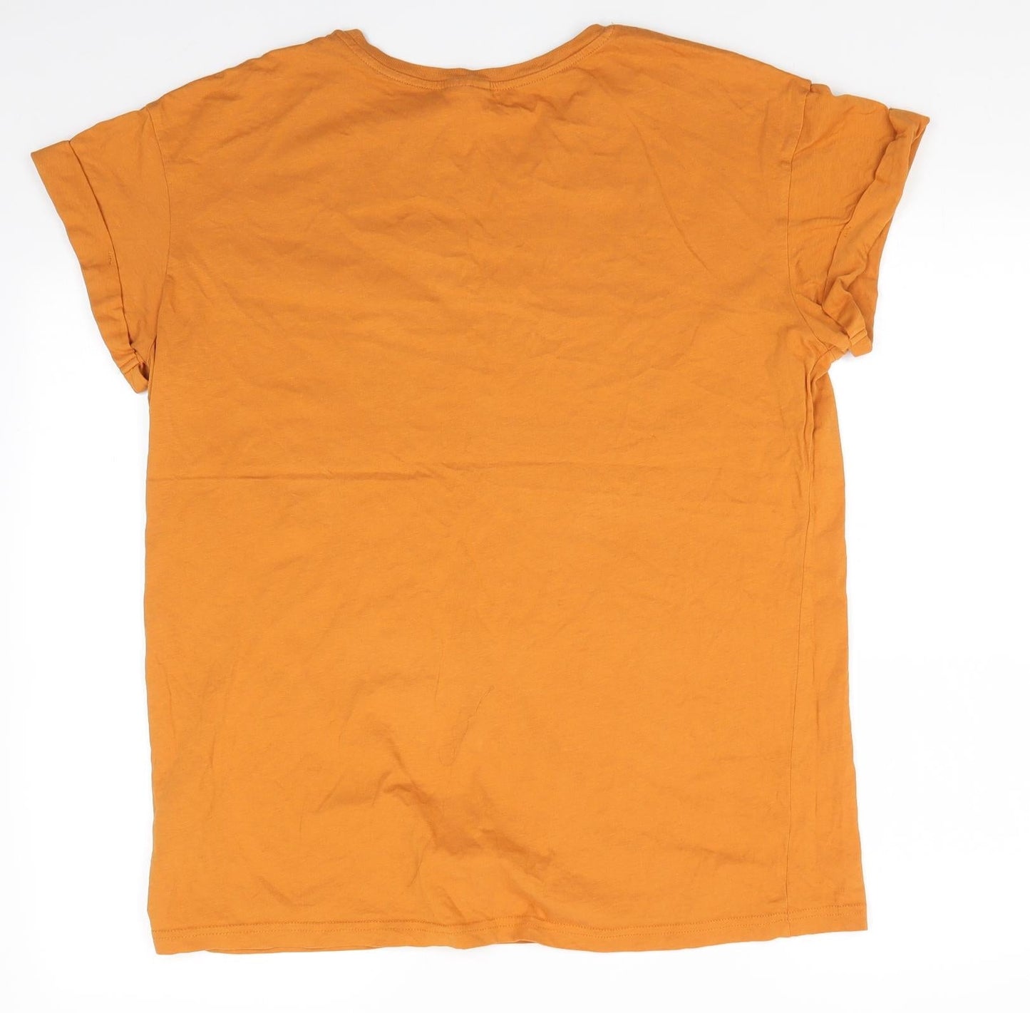Womens UK Size L Divided Gold Basic T-Shirt
