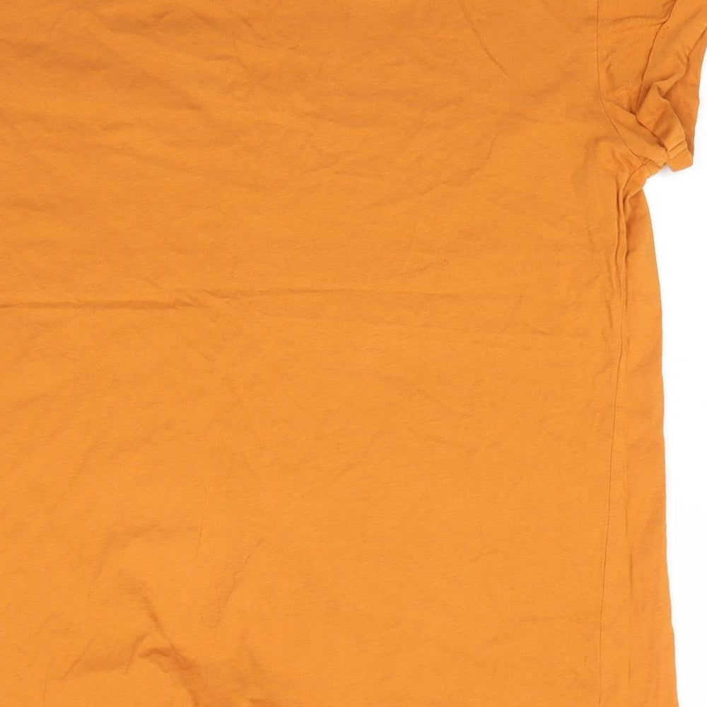 Womens UK Size L Divided Gold Basic T-Shirt