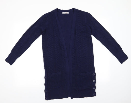 Womens UK Size 8 Per Una Blue Cardigan Jumper