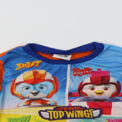 Nickelodeon Boys Orange  Cotton Basic T-Shirt Size 2-3 Years Crew Neck  - Top Wing