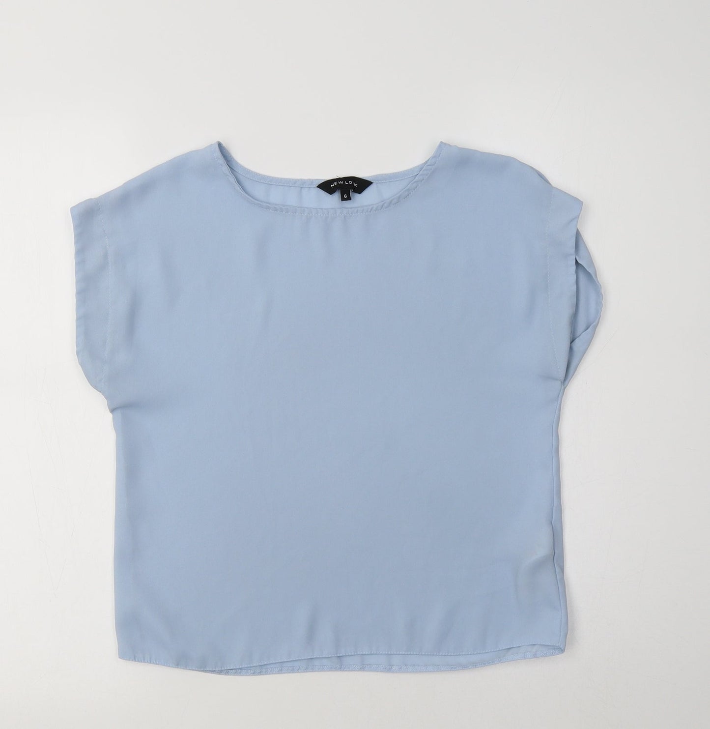 Womens UK Size 6 New Look Blue Basic Blouse