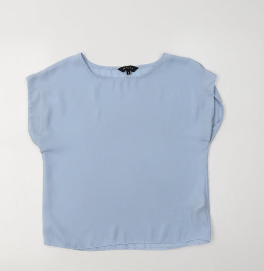 Womens UK Size 6 New Look Blue Basic Blouse