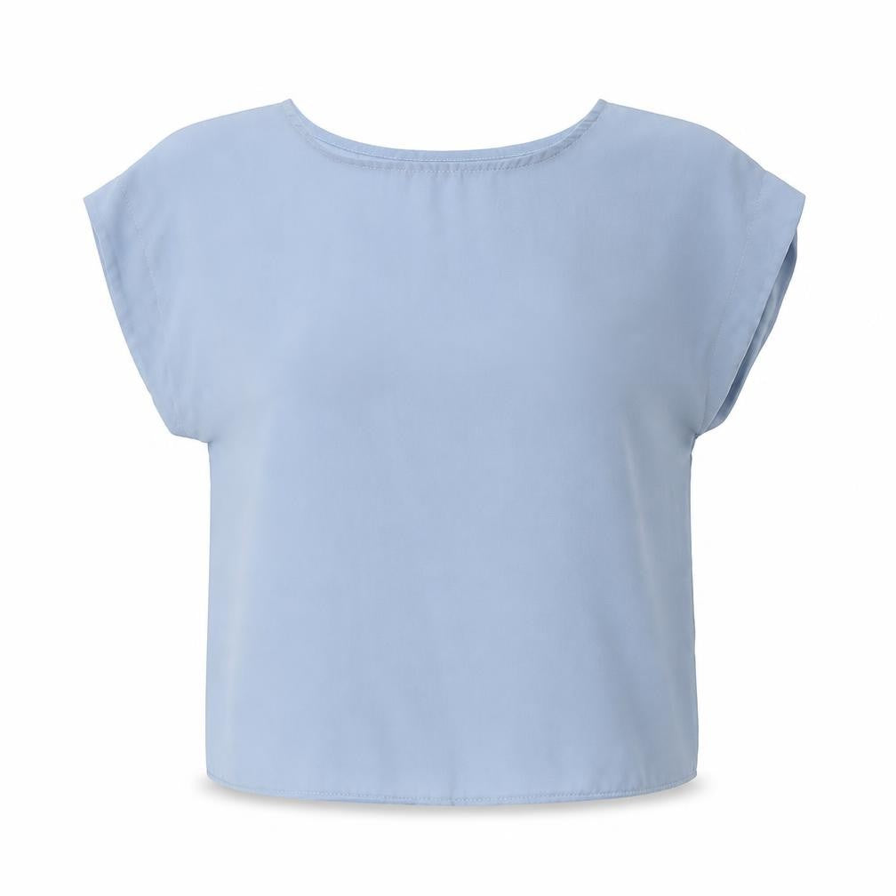 Womens UK Size 6 New Look Blue Basic Blouse