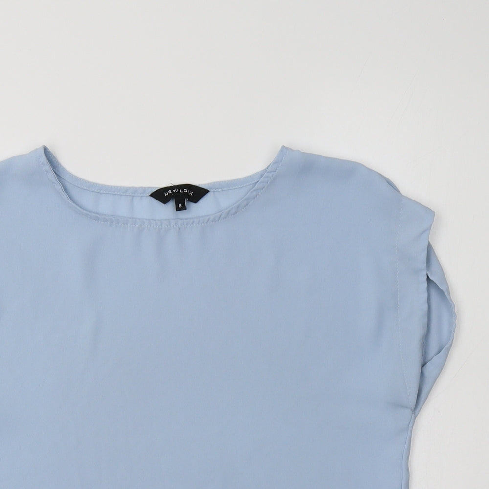 Womens UK Size 6 New Look Blue Basic Blouse