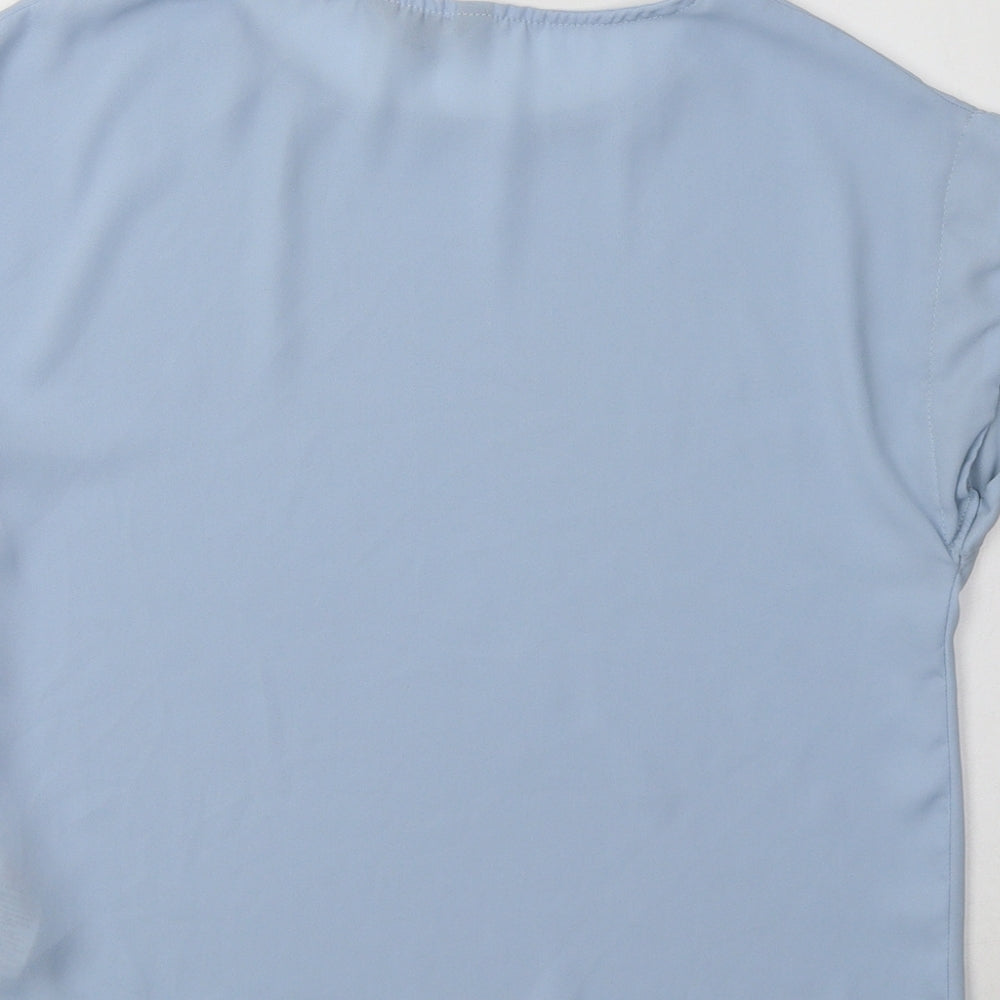 Womens UK Size 6 New Look Blue Basic Blouse
