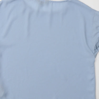 Womens UK Size 6 New Look Blue Basic Blouse