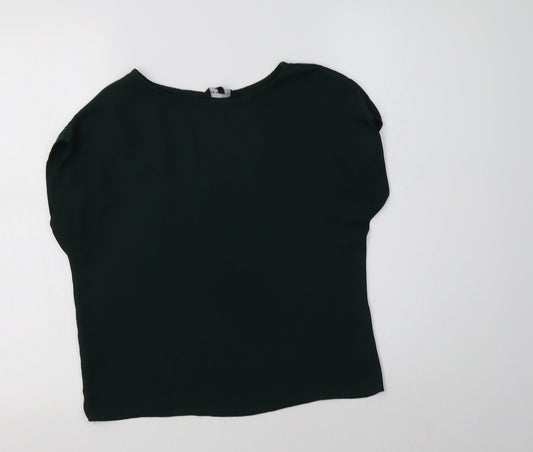 Womens UK Size 6 New Look Green Basic Blouse