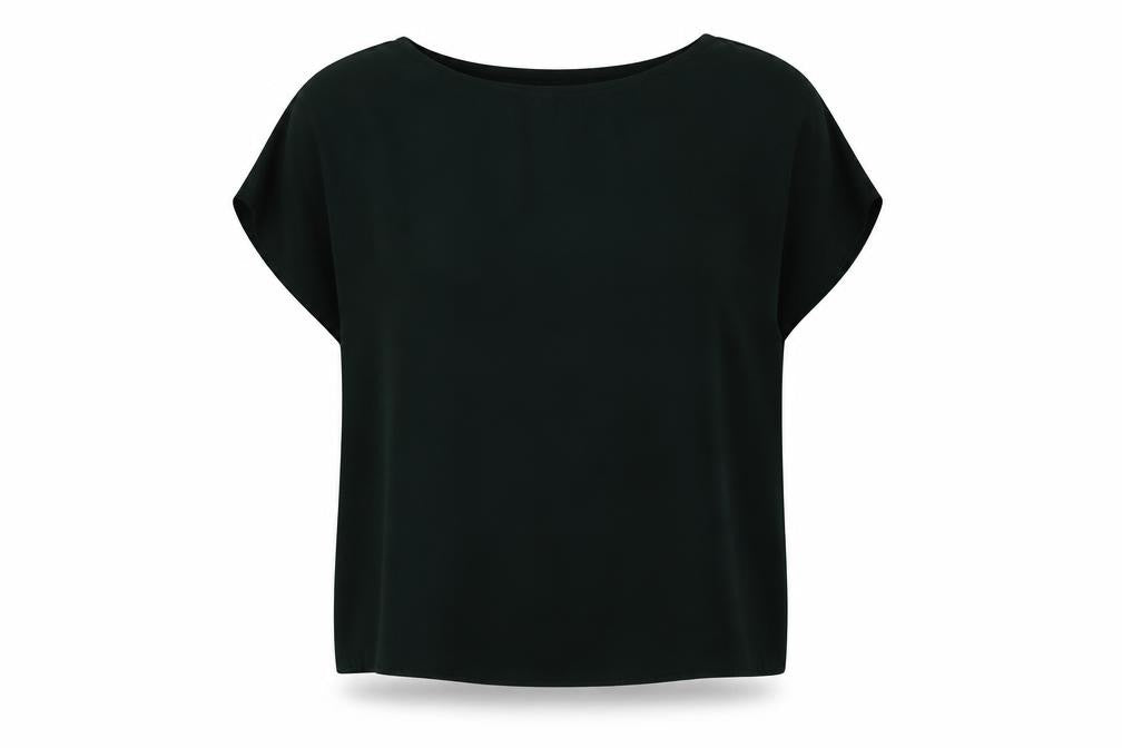 Womens UK Size 6 New Look Green Basic Blouse