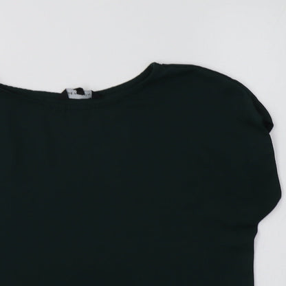 Womens UK Size 6 New Look Green Basic Blouse